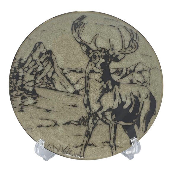 Pfaltzgraff Brown Glazed Set Wildlife Adventure Salad Plate Lake Adventure Bowl - Picture 3 of 13